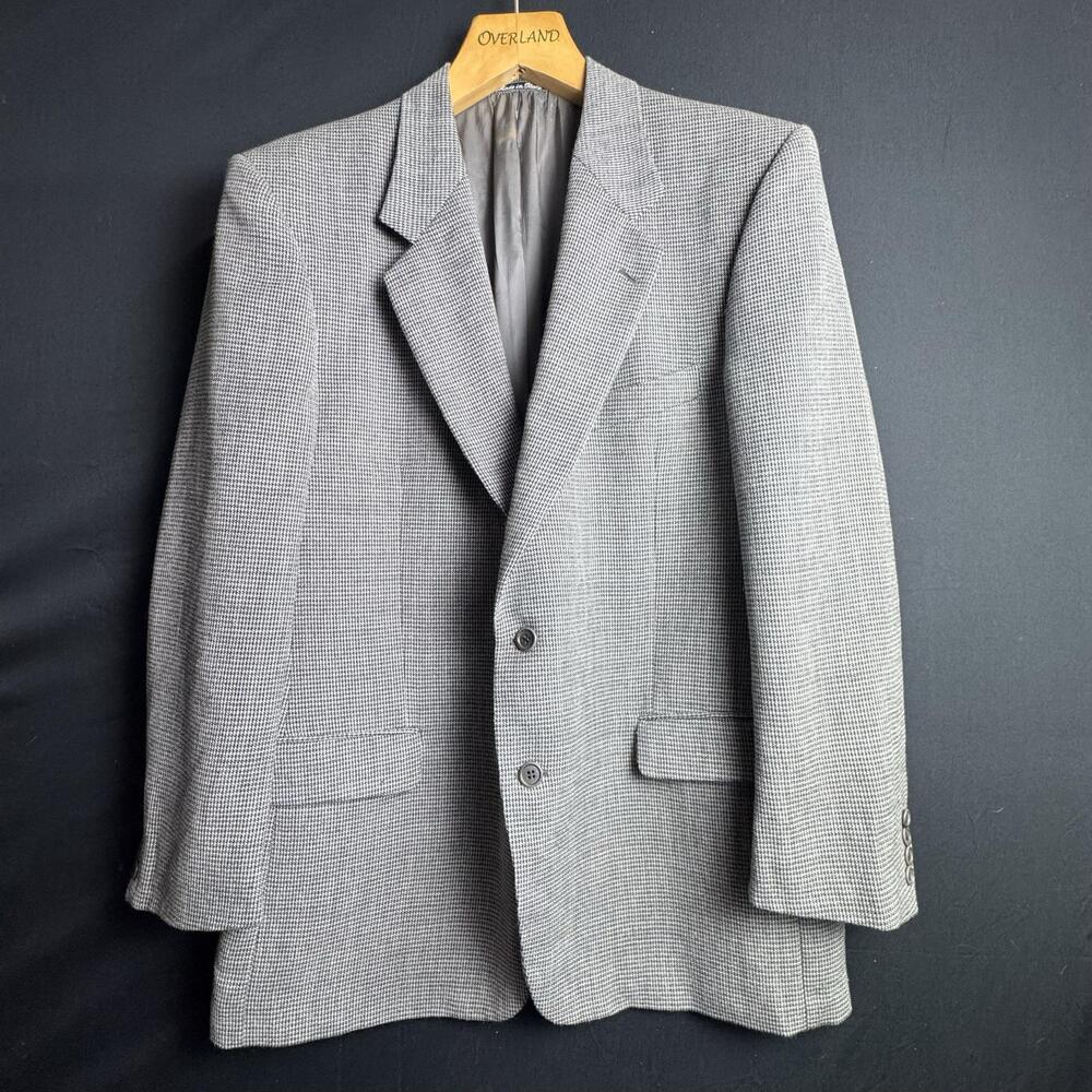 Valentino Blazer Mens 40 Gray Check Tweed Sport Coat Made In Italy Saks Fifth